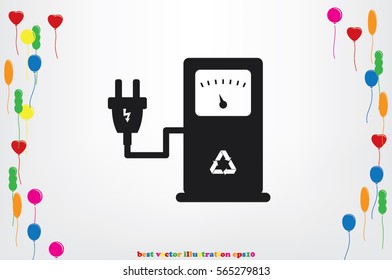 electricity charging station icon