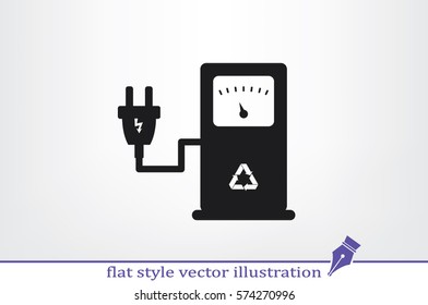 electricity charging station icon