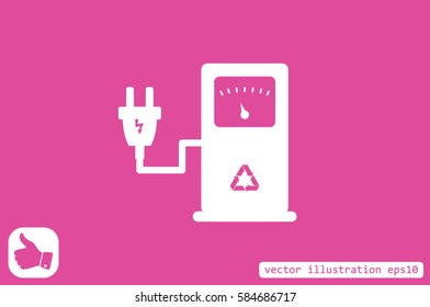 electricity charging station icon.