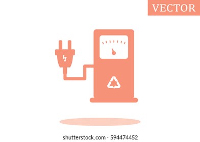electricity charging station icon.