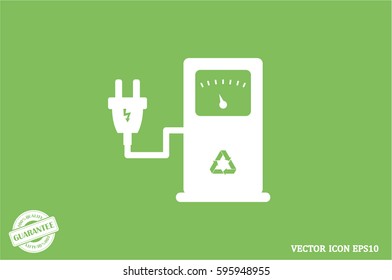 electricity charging station icon