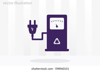 electricity charging station icon