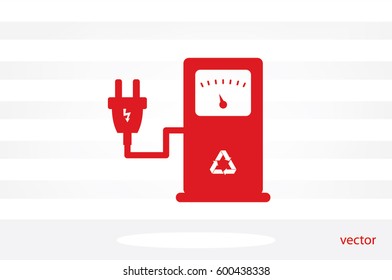 electricity charging station icon
