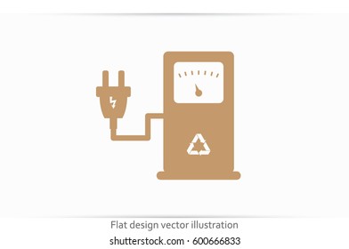 electricity charging station icon