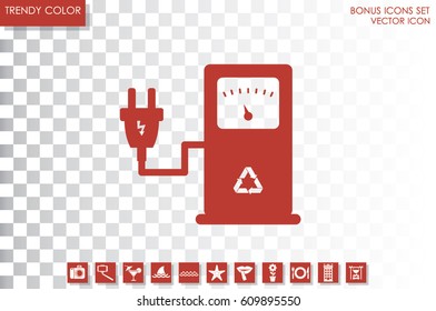 electricity charging station icon
