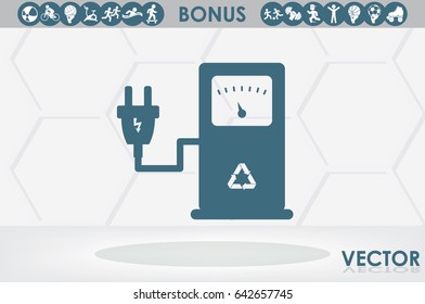 electricity charging station icon