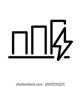 electricity chart outline icon pixel perfect vector design good for website and mobile app