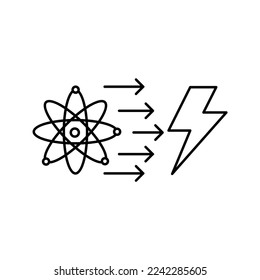 electricity concept, from electron to electricity icon vector