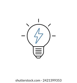 electricity concept line icon. Simple element illustration. electricity concept outline symbol design.