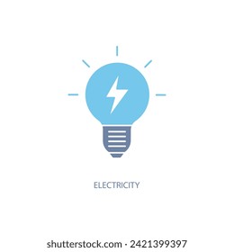 electricity concept line icon. Simple element illustration. electricity concept outline symbol design.