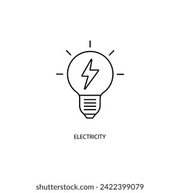 electricity concept line icon. Simple element illustration. electricity concept outline symbol design.