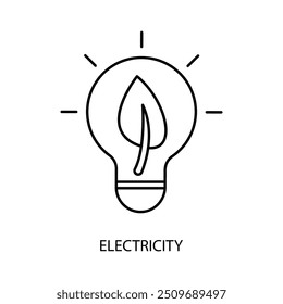 electricity concept line icon. Simple element illustration. electricity concept outline symbol design.