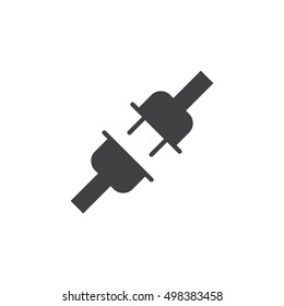 Electricity connection icon vector, filled flat sign, solid pictogram isolated on white, logo illustration