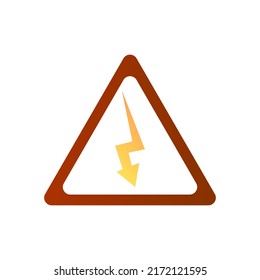 electricity danger icon, vector illustration