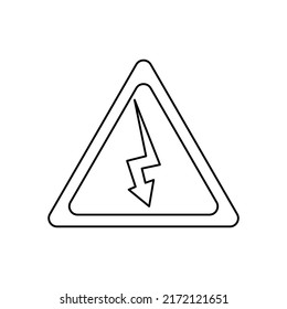 icono de peligro eléctrico, ilustración vectorial