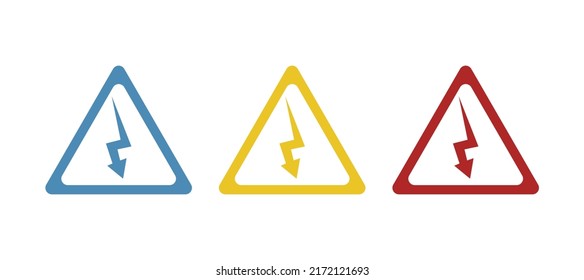 electricity danger icon, vector illustration