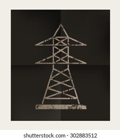 Electricity design on black background,vector