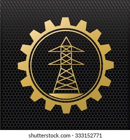 Electricity design,golden concept,clean vector
