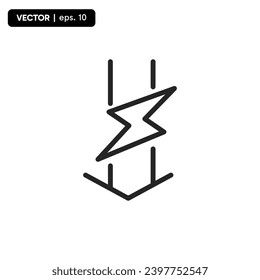 icono de apagado de electricidad, icono de reducción de factura de electricidad. vectores 10