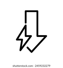 electricity down outline icon pixel perfect vector design good for website and mobile app