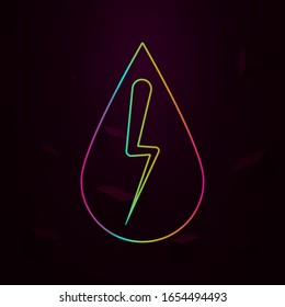 electricidad en un icono de estilo nolan. Línea delgada simple, contorno vectorial de iconos web para ui y ux, sitio web o aplicación móvil