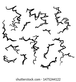 electricity effect in doodle cartoon style