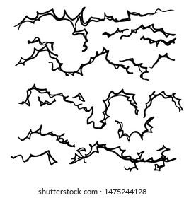 electricity effect in doodle cartoon style