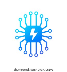 electricity and electric grid icon