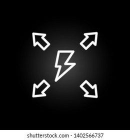electricity, electrical network neon icon. Elements of electricity set. Simple icon for websites, web design, mobile app, info graphics