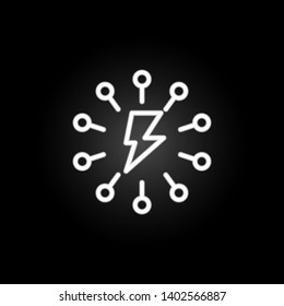 electricity,  electrical network neon icon. Elements of electricity set. Simple icon for websites, web design, mobile app, info graphics