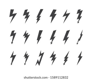 Lightning Vector Signs Lightning Bolt Icons Stock Vector (Royalty Free ...