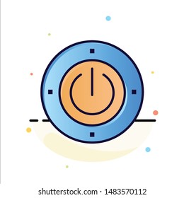 Electricity, Energy, Power, Computing Abstract Flat Color Icon Template
