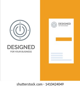 Electricity, Energy, Power, Computing Grey Logo Design and Business Card Template