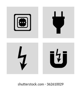 Electricity and energy - vetcor  icon set