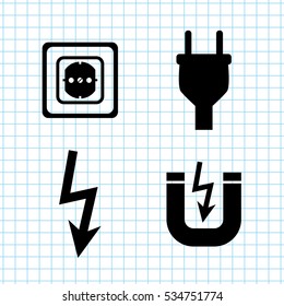 Electricity and energy  - vetcor icon set