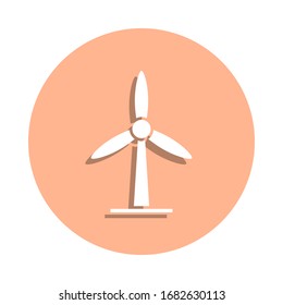 Electricity, energy, windmill badge icon. Simple glyph, flat vector of ecology icons for ui and ux, website or mobile application