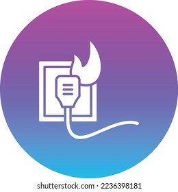 Elektrofeuer-Vektorsymbol. Kann für Druck-, Mobil- und Web-Anwendungen verwendet werden.