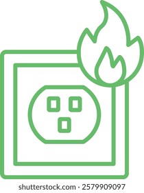 Electricity Fire vector icon. Can be used for printing, mobile and web applications.