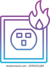 Electricity Fire vector icon. Can be used for printing, mobile and web applications.