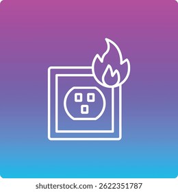 Electricity Fire vector icon. Can be used for printing, mobile and web applications.