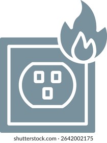 Electricity Fire vector icon. Can be used for printing, mobile and web applications.
