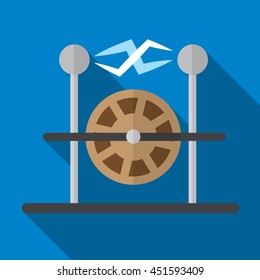 Electricity flat icon illustration isolated vector sign symbol