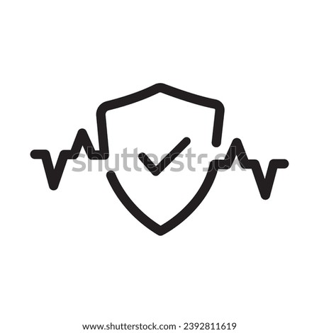 electricity fluctuation protection icon vector illustration eps