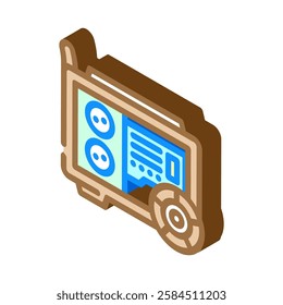 electricity generator industry isometric icon vector. electricity generator industry sign. isolated symbol illustration