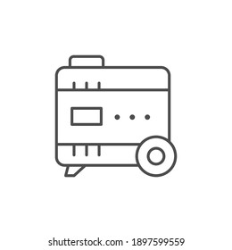 Electricity generator line outline icon