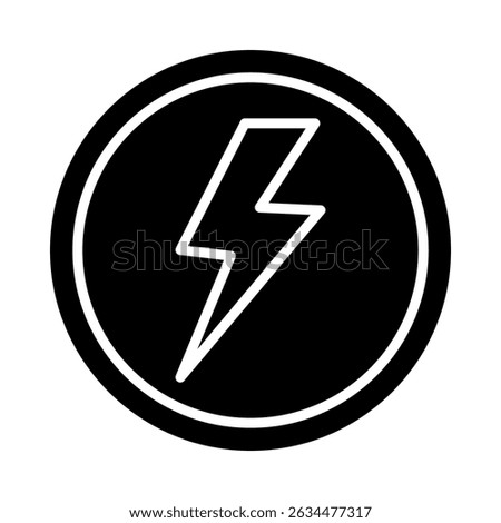 Electricity Glyph Icon Design For Personal And Commercial Use