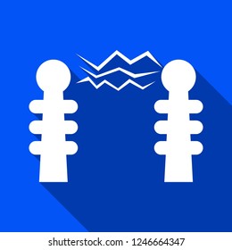 Electricity grid icon with shadow , sign design