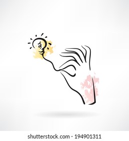 electricity hand icon
