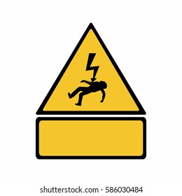 Electricity hazard sign vector design isolated on white background