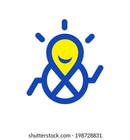 Electricity head vector sign Branding Identity Corporate logo design template Isolated on a white background